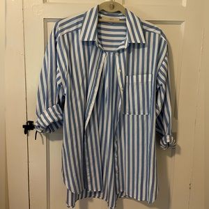 LOFT Striped Oversized Shirt